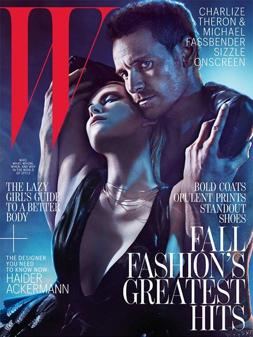 W magazine - August 2012, Charlize Theron - Michael Fassbender