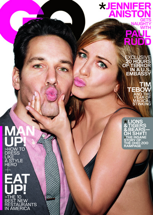 GQ magazine - March 2012, Paul Rudd, Jennifer Aniston