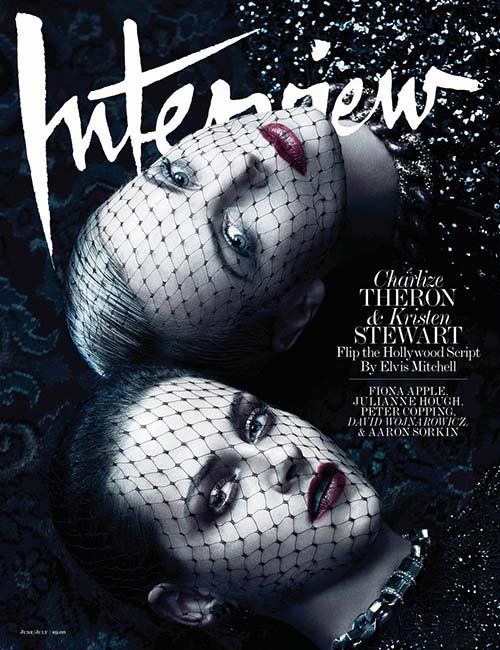 Interview magazine - June/July 2012, Charlize Theron, Kristen Stewart