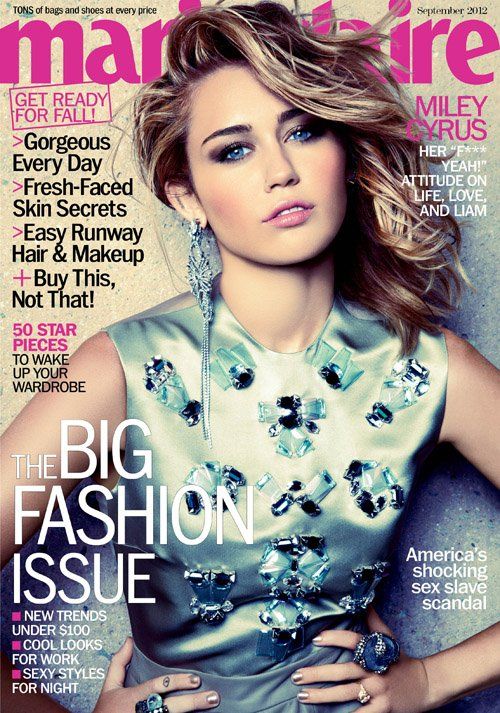 Marie Claire - September 2012, Miley Cyrus