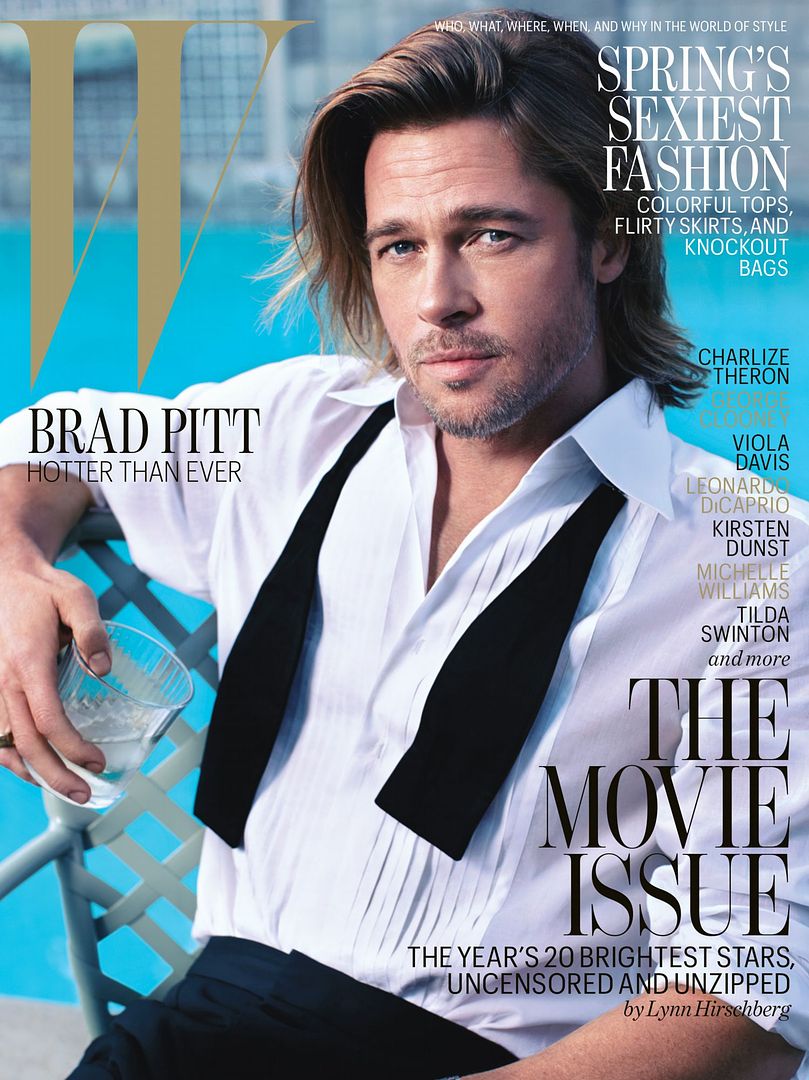 W magazine - February 2012, Brad Pitt