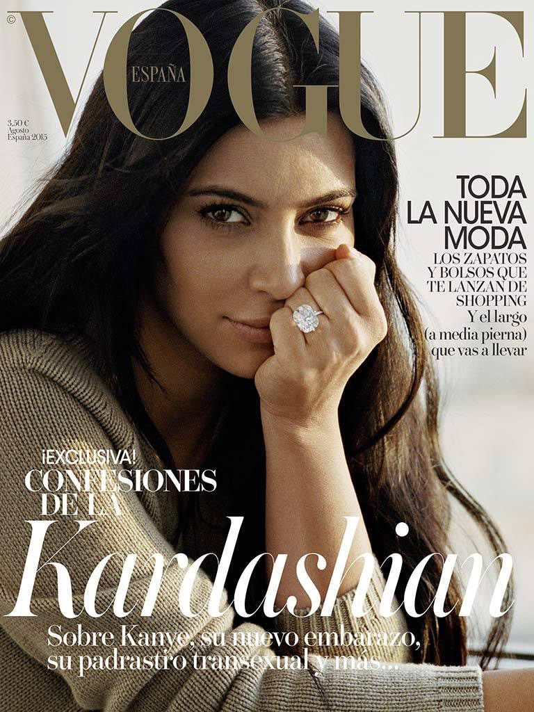 Kim Kardashian : Vogue Spain (August 2015) photo Kim-Kardashian-No-Makeup-Vogue-Spain-Cover.jpg