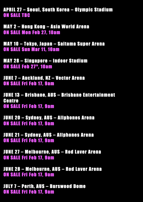 Born This Way Ball (Tour Dates - 2012), Lady GaGa