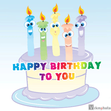 happy bir happy birthday to you (cute candles)
