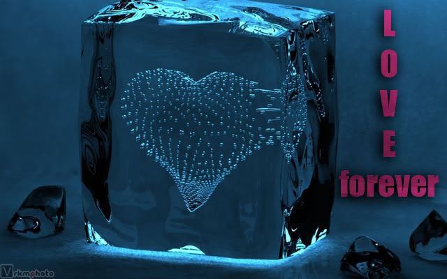 love forever love forever (water heart)