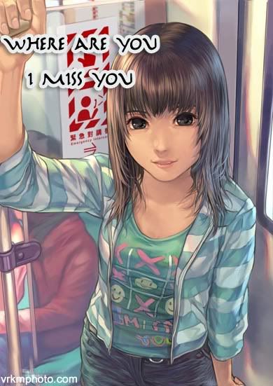 Miss You Girl. cute girl graphics, miss you
