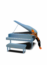 sky blue piano