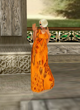 orange 1m gown