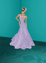 orchid two piece formal