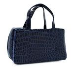ESTEE LAUDER DARK BLUE HAND BAG, Dimensions (Estimated)Wide: 25.5cmHeight: 15cm(without handles), 25cm(with handles)Base width: 11cmMaterial100% PVCTop zippered openingDouble handle straps