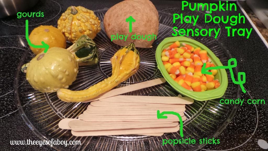 pumpkin play dough Fall sensory activity for kids and toddlers