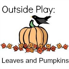 Outside Play with Pumpkins and Leaves