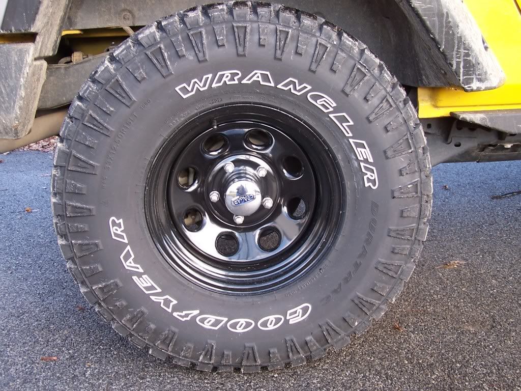 Goodyear Wrangler Tire Size Chart