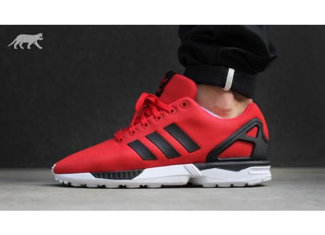 adidas flux red and white