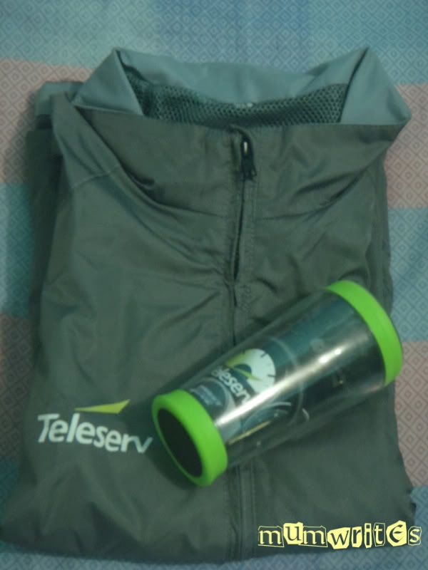 Teleserv, freebie, jacket, mug