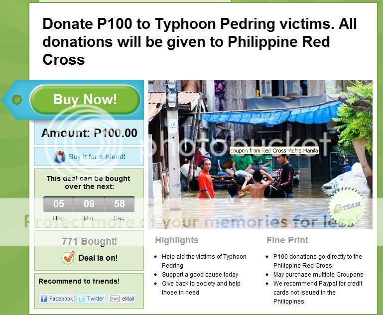 Donate P100 To Typhoon Pedring victims