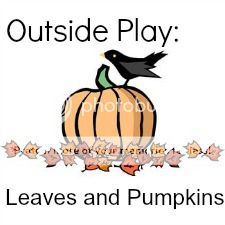 Outside Play with Pumpkins and Leaves