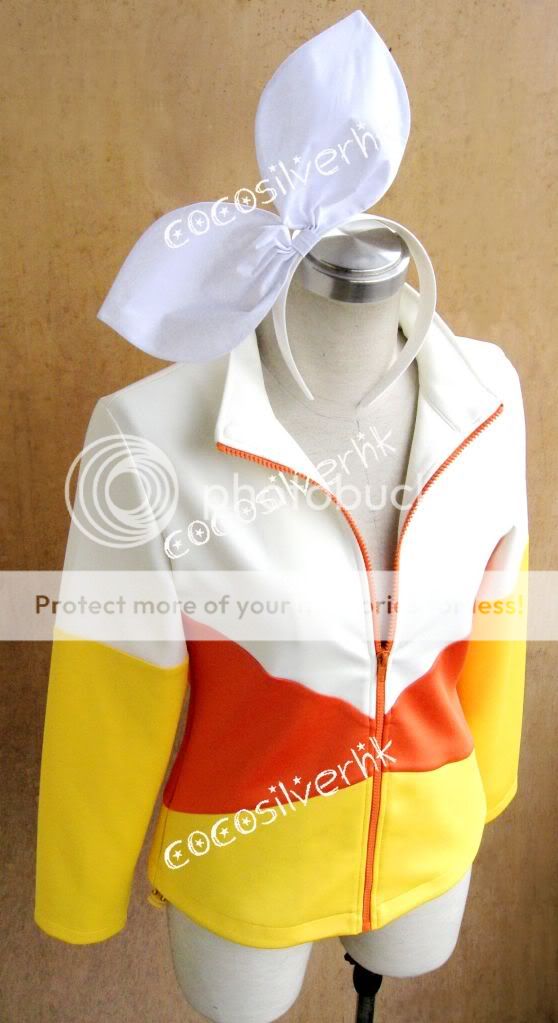 Vocaloid 2 Juvenile Kagamine Rin Cosplay Costume